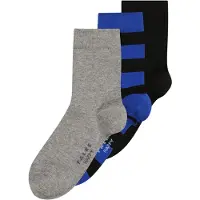 Falke Happy Giftbox 3-Pack Kinder Socken, 27-30, Mehrfarbig, Uni,Streifen, Baumwolle