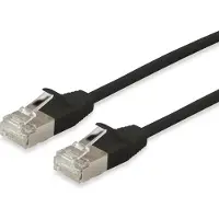 Equip Cat.6A F/FTP Slim-Patchkabel, 1.5m, Schwarz, 1,5 m, Cat6a, F/FTP (FFTP), RJ-45, RJ-45, Schwarz