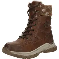Mustang Winterboots SHOES "Raissa", Damen, Gr. 42, Warmfutter, braun (cognac), Lederimitat, Textil, used, Schuhe Winterboots, Schnürboots, Winterstiefel mit TEX-Membrane