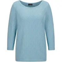 Goldner "Kurzgröße Halbarm Baumwollpullover mit Struktur" 3/4-Ärmel