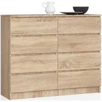 Akord Kommode 8 Schubladen Sonoma-Eiche 138X40X99 Cm