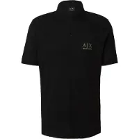 Armani Exchange für Herren. XM002231AF10366UC001 Schwarzes Baumwoll-Poloshirt (XL), Lässig, Baumwolle, Kurzarm