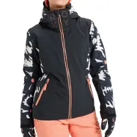 Roxy Snowboardjacke "Free Jet 10K", Damen, Gr. M, schwarz (schwarz big flower), Obermaterial: 55% Polyester, 45% Polyester., Jacken Snowboardjacke