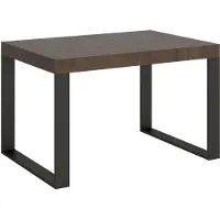 Itamoby Ausziehbarer Tisch 90x120/224 cm Tecno Noce Anthrazit Gestell
