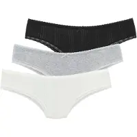Vivance Brasilslip , Damen, Gr. 44/46, blau, creme, grau, Obermaterial: 100% Baumwolle, unifarben, körpernah, Unterhosen Brasilslip, aus feiner Pointelle-Ware mit Spitze, reine Baumwolle, Topseller