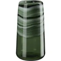 Gilde Tischvase "Verde", grün, B:18cm H:34cm T:18cm, Glas, Vasen, Tischvase, handgearbeitet, mundgeblasen, wasserdicht