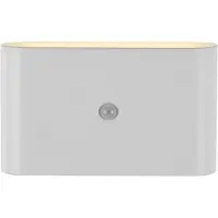 JUST LIGHT LED-Akku-Wandleuchte 19475-16, 3W, 3000K, 300lm, warmweiß, IP44, weiß
