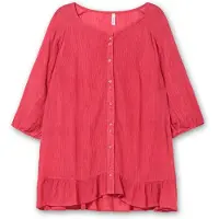 Sheego Kurzarmbluse in sorbet pink | Gr.: 48