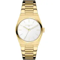 Liebeskind berlin Quarzuhr "Minimalist 45 mm", gold (goldfarben, silberfarben), Armbanduhren, Damen, goldfarben, Quarzuhr, Armbanduhr, Damenuhr, Edelstahlarmband, analog