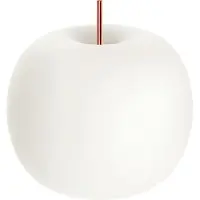 Kdln Tischleuchte Kushi, kupfer/weiß, Ø 33 cm, Glas