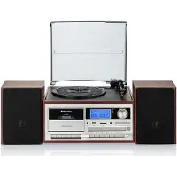 Roadstar HIF-8892EBT, Kirsche (Frucht), Silber, Holz, 1 Deck(s), 1 Disks, 8 W, 64 W, FM