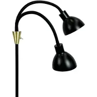 Dyberg Larsen Stehlampe Lilje, schwarz, Höhe 135 cm, 2-flg.
