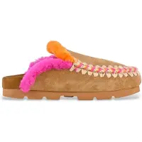 Mou für Damen. MU.FW431005A Winter Bio Leder Clogs braun (37), Wohnung, Keine, Lässig