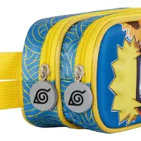 KARACTERMANIA Naruto 3D Gelb Zwei-Fach Schule Federtasche 22x10x8 cm
