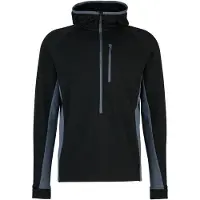 Stoic - MerinoWaffleFleece320 NorrdalSt. 3/4 Zip Hoody - Merinohoodie Gr XXL schwarz