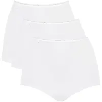 Sloggi Slip "Slip 3er Pack", Damen, Gr. 46, weiß, Obermaterial: 96% Baumwolle CO. 4% Elasthan EL., Unterhosen Slip