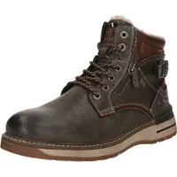 Mustang Herrenschuhe Warmfutter Schnürstiefel Grau Freizeit
