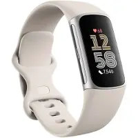 Fitbit Charge 6, Aktivitäts-Trackerarmband, AMOLED, GPS, Nahfeldkommunikation (NFC), Wasserfest, Beige
