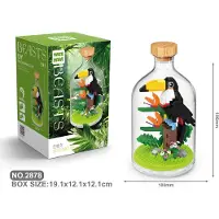 Tinisu Tukan Bausteine Modell Figur Klemmbausteine Flasche Micro-Bricks