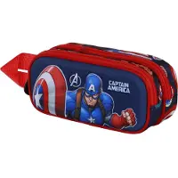 KARACTERMANIA Captain America Patriot 3D doble Federmappe