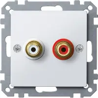 Merten MEG4350-0419 Steckdose für Audio Anschluss, polarweiß, System M MEG43500419