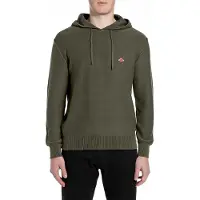 Replay für Herren. UK4865.000.G21280G Khakifarbenes Kapuzensweatshirt aus Baumwolle mit Kapuze (M), Braun, Lässig, Grün