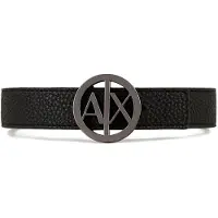 Armani Exchange für Damen. 9411180A87742520 Logo-Gürtel schwarz, weiß (70cm), Lässig, Polyurethan