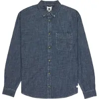 Element Langarmhemd "Button Down Regular Chambray", Herren, Gr. XS, blau (chambray blau), Obermaterial: 100% Baumwolle., Hemden Langarmhemd