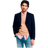 Gant für Herren. 8050213 Pullover mit Rundhalsausschnitt aus brauner Schafwolle, gestrickt mit Achten (3XL), Lässig