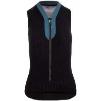 Q36.5 - Women's Jersey sleeveless L1 Pinstripe - Rad Singlet Gr L schwarz