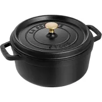 Staub La Cocotte Cocotte 28 cm, rund, Schwarz, Gusseisen