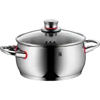 WMF Quality One Kochtopf groß 20cm, Glasdeckel mit Dampföffnung, Bratentopf Indu
