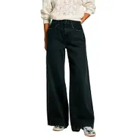 Pepe Jeans für Damen. PL204889 Jeans mit weiter Passform und mittlerer Leibhöhe schwarz (30/32), Lässig, Baumwolle, Denim, Nachhaltig