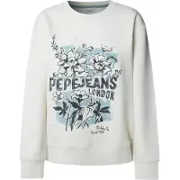 Pepe Jeans für Damen. PL5800023 Sweatshirt Beda off-white (XS), Weiß, Lässig, Baumwolle
