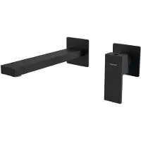 Sapho CUBEMIX 2 Loch-Waschtischarmatur, Schwarz matt