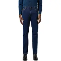 Wrangler Straight-Jeans "TEXAS", Herren, Gr. 46, Länge 34, blau (rustic navy), Denim/Jeans, Obermaterial: 75% Baumwolle, 23% Polyester, 2% Elasthan, straight fit lang, Jeans Straight-Jeans