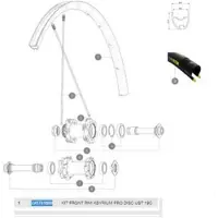 Mavic Ksyrium Pro Ust Disc 19c Vorderradfelge