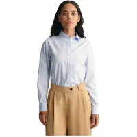 Gant für Damen. 4300348 Regular Fit Hemd aus blauer Popeline (44), Lässig, Baumwolle, Langarm