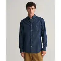 Gant für Herren. 3000400 Hemd Regular Fit navy (4XL), Lässig, Baumwolle, Klassisch, Langarm, Marine