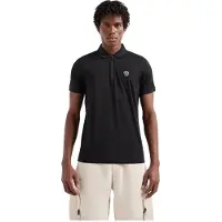 EA7 für Herren. 8NPF13_PJRGZ Premium-Poloshirt schwarz (XXS), Lässig, Polyamid, Kurzarm
