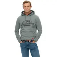 Superdry für Herren. M2014232A Heritage Brand Sweatshirt Entspannt blau (L), Lässig, Baumwolle