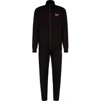 EA7 für Herren. 8NPV61_PJVRZ Regular Fit Trainingsanzug schwarz (4XL), Lässig, Sportlich, Baumwolle, Multisport, Langarm