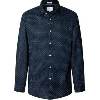 Pepe Jeans für Herren. PM3090837 Craig navy shirt (L), Lässig, Baumwolle, Langarm, Marine