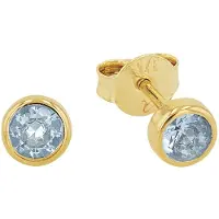 Amor Ohrstecker für Damen, Gold 375, Aquamarin amor Gold