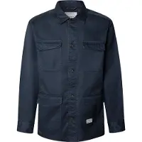 Pepe Jeans für Herren. PM3090822 Channon marineblaues Hemd (XL), Lässig, Baumwolle, Langarm