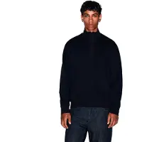 Armani Exchange für Herren. XM001295AF10818UC001 Schwarzes Sweatshirt mit Reißverschluss (XS), Lässig, Baumwolle