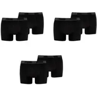 Puma Herren Boxershorts 6er Pack Black / Black - L