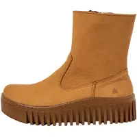 Art für Damen. 1153114ZM003_024 Leder-Stiefeletten 1531 Brighton braun (39), 3 bis 5 cm, Reißverschluss, Lässig