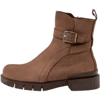 Art für Damen. 118371212003_012 1837 Brauner Oxford-Stiefel aus Leder (40), Wohnung, 1 bis 3 cm, Reißverschluss, Lässig