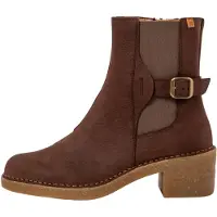 El naturalista für Damen. 256691112005_012 Braune Lederstiefeletten N5669 (41), 3 bis 5 cm, Reißverschluss, Lässig